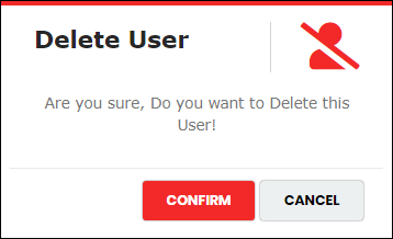 Delete User Pop-up - CyLock
                                